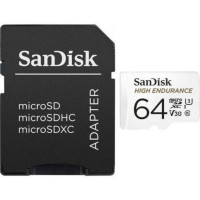 Карта памет SanDisk - High Endurance, 64GB, microSDXC, Class10