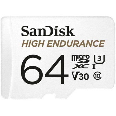 Карта памет SanDisk - High Endurance, 64GB, microSDXC, Class10