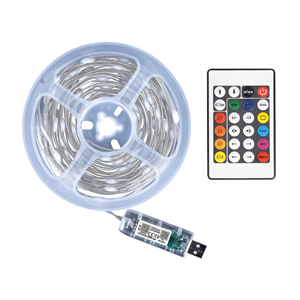 LED осветление на USB, RGB, 5V DC, SMD3939 20 метра комплект