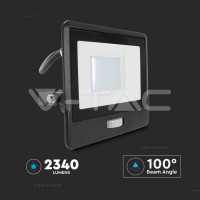 LED прожектор Samsung чип 30W 6400K с PIR Сензор