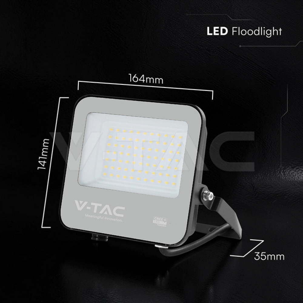 LED Прожектор V-TAC 50W 4000K 185 lm/w Cree Чип