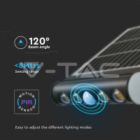LED соларна стенна лампа 8W 4000K с батерия 37V 4000mAh