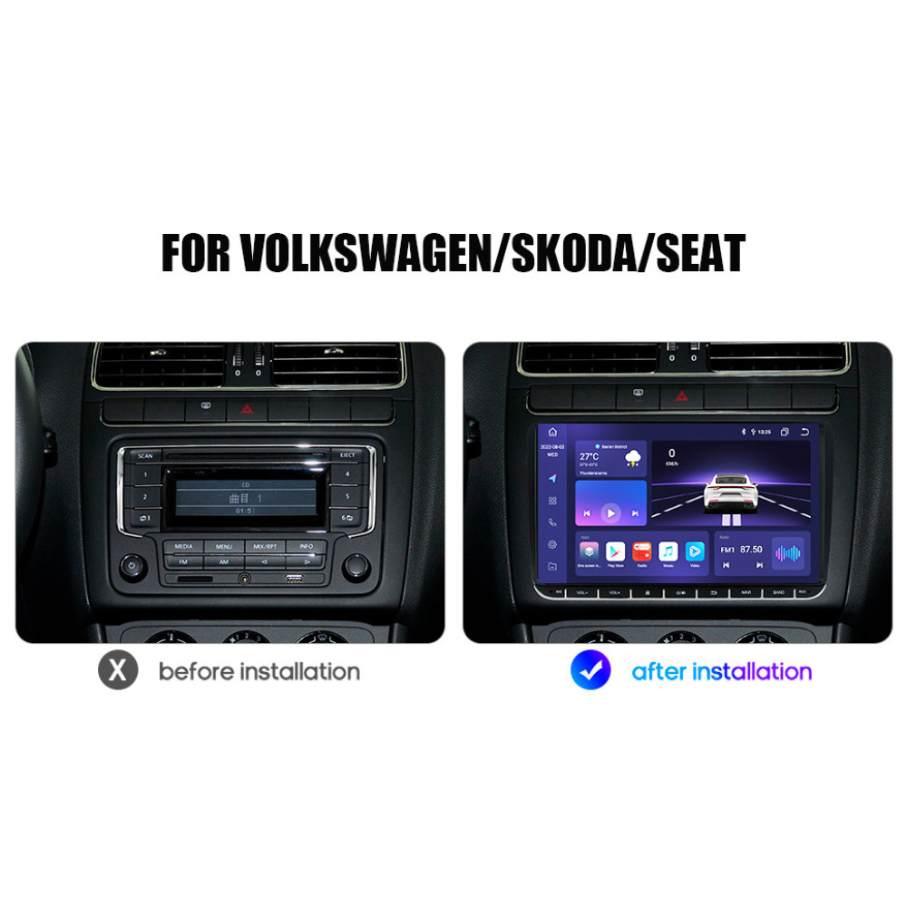 Мултимедия за VW 8227 Golf 5, Passat B6 B7 Touran Caddy 1/32GB