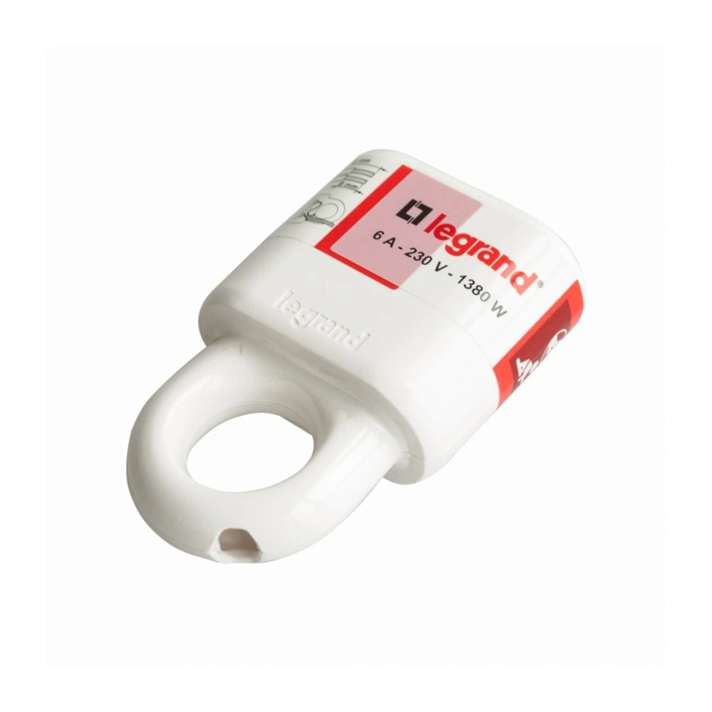 Щекер Legrand Helium 2P 6A с ринг бял