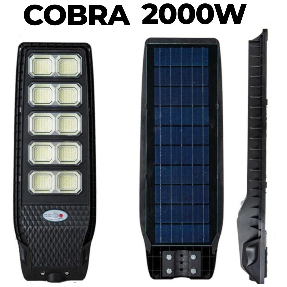 Соларна лампа Cobra 2000W - динстанционно и сензор за движение