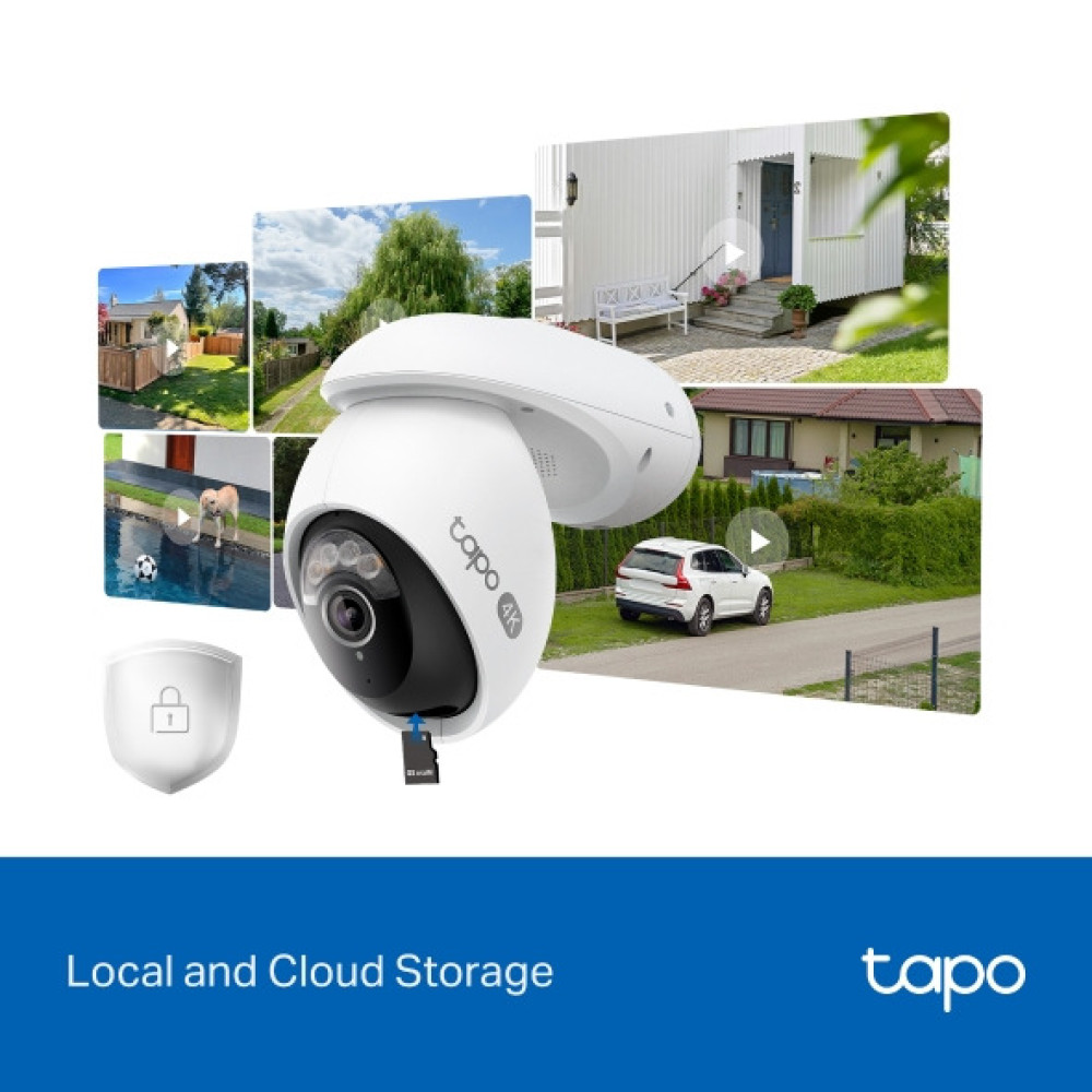 Wi-Fi IP куполна камера TP-Link Tapo C560WS 4K, 8MP, панорамна
