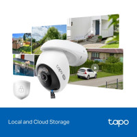 Wi-Fi IP куполна камера TP-Link Tapo C560WS 4K, 8MP, панорамна