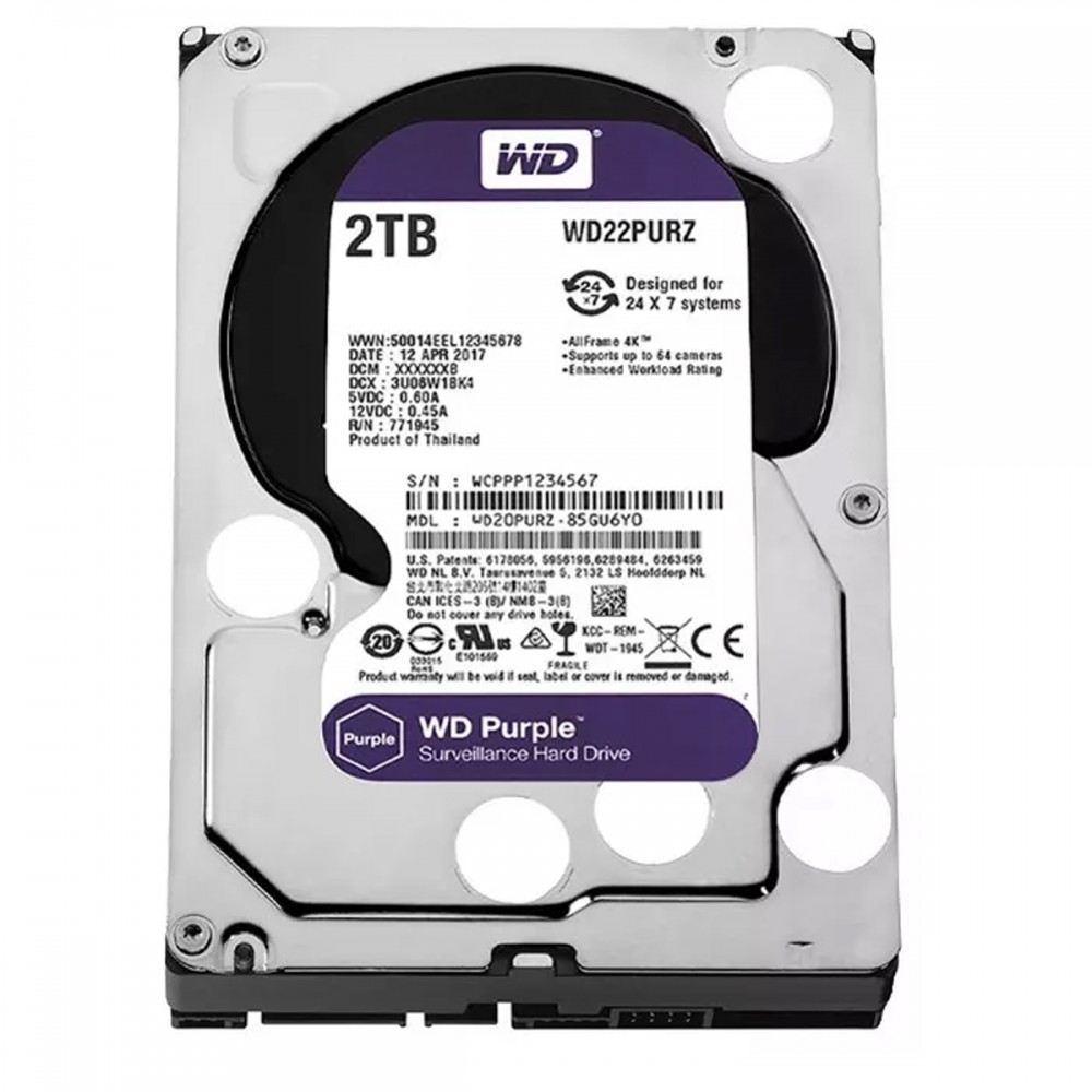 Твърд Диск WD 2TB Purple Серия