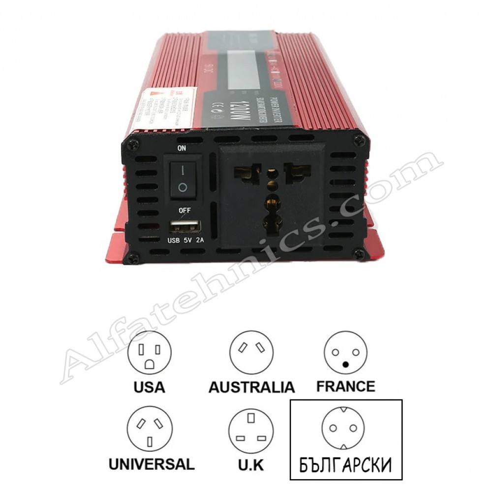 Инвертор UKC 1000W с дисплей