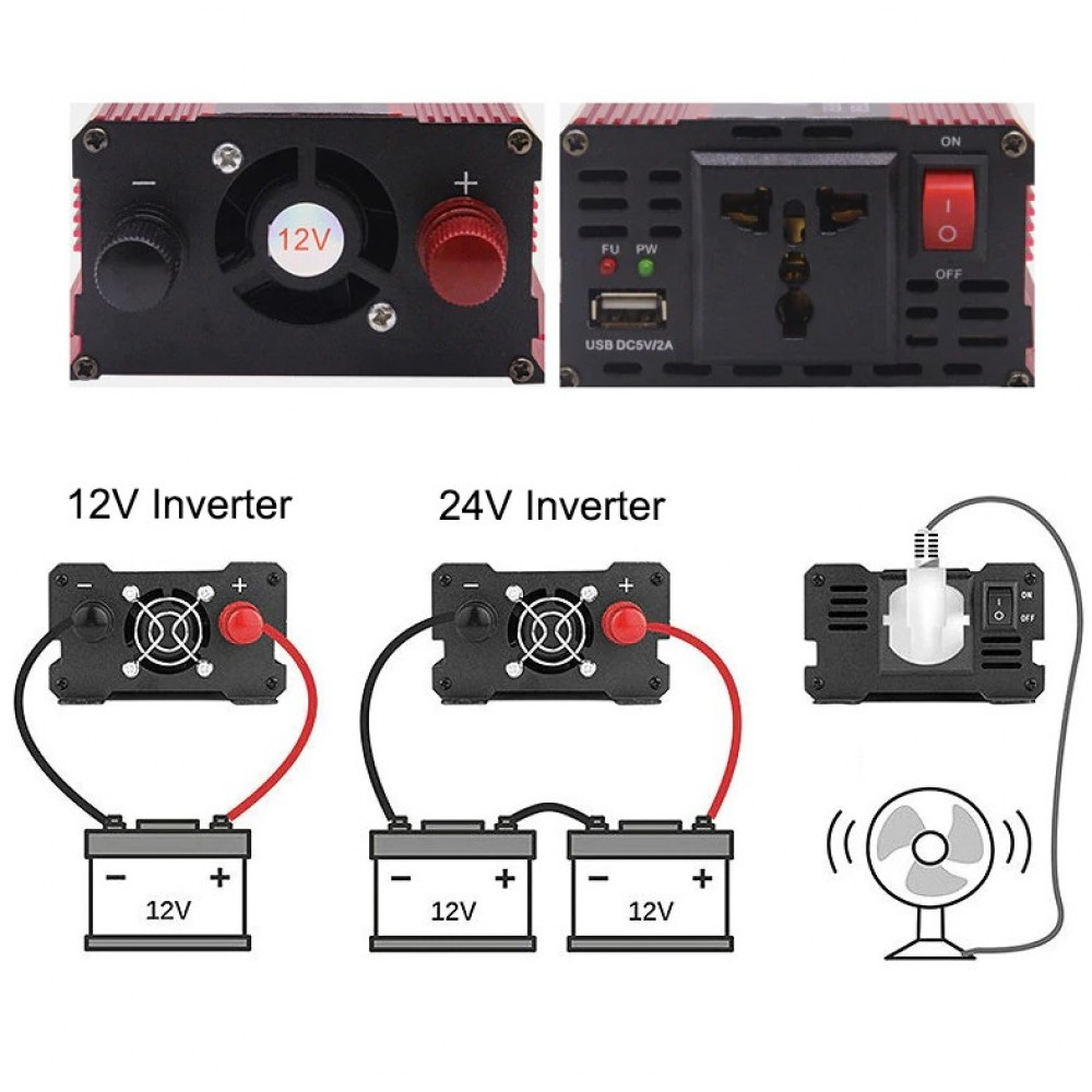 Инвертор UKC 2000W 24V 2D