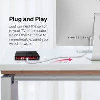 Комутатор Mercusys MS108G, 8 Портов 10/100/1000Mbps, неуправляем