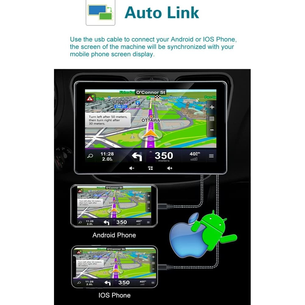 Android Carplay Плеър със стойка