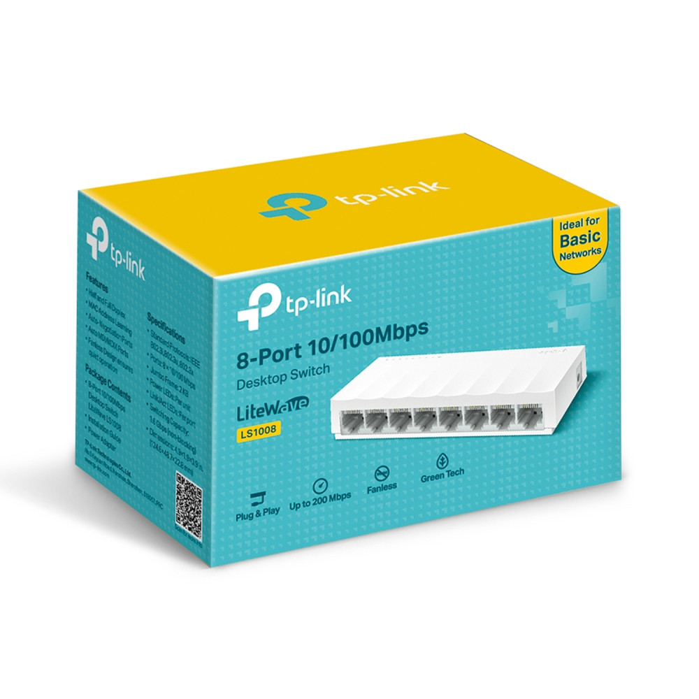 Комутатор - Switch TP-Link LS1008, 8-порта 10/100Mbs