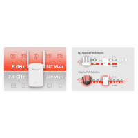 Удължител на WiFi обхват Mercusys ME30, AC1200, RJ45 LAN 2 външни антени